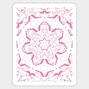 Light Pink Star Geometric Mandala Symbol Sticker